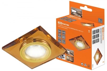 TDM ELECTRIC SQ0359-0045 Светильник встраиваемый СВ 03-02 MR16 50Вт G5.3 коричневый/золото TDM